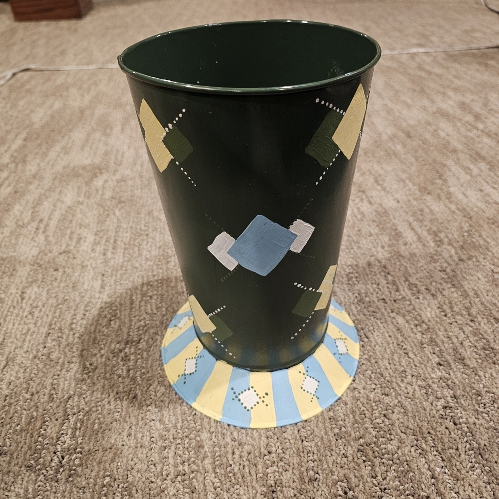 Hand Painted Southern Living Green Berry Bucket